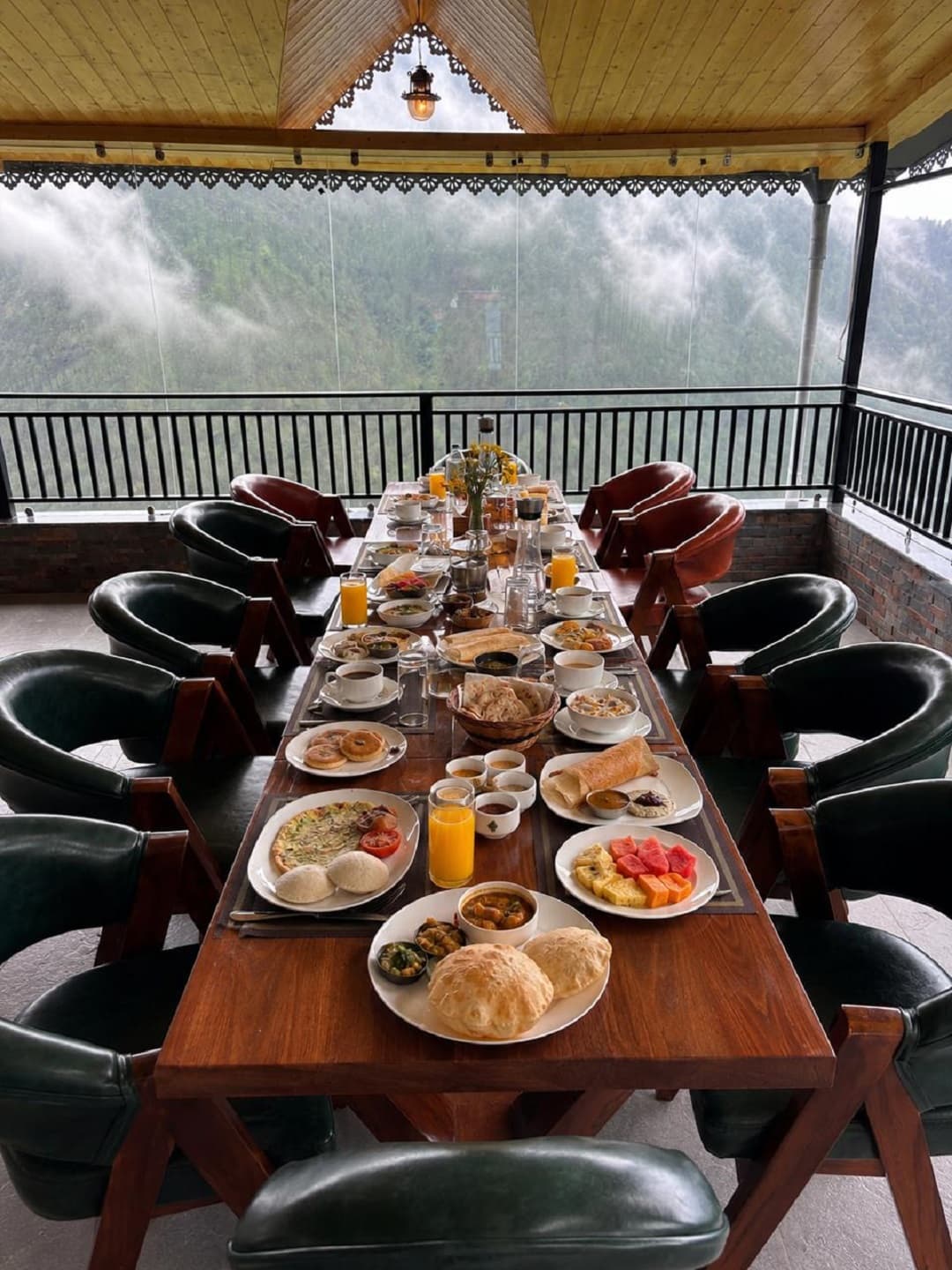 Indoor dining setup