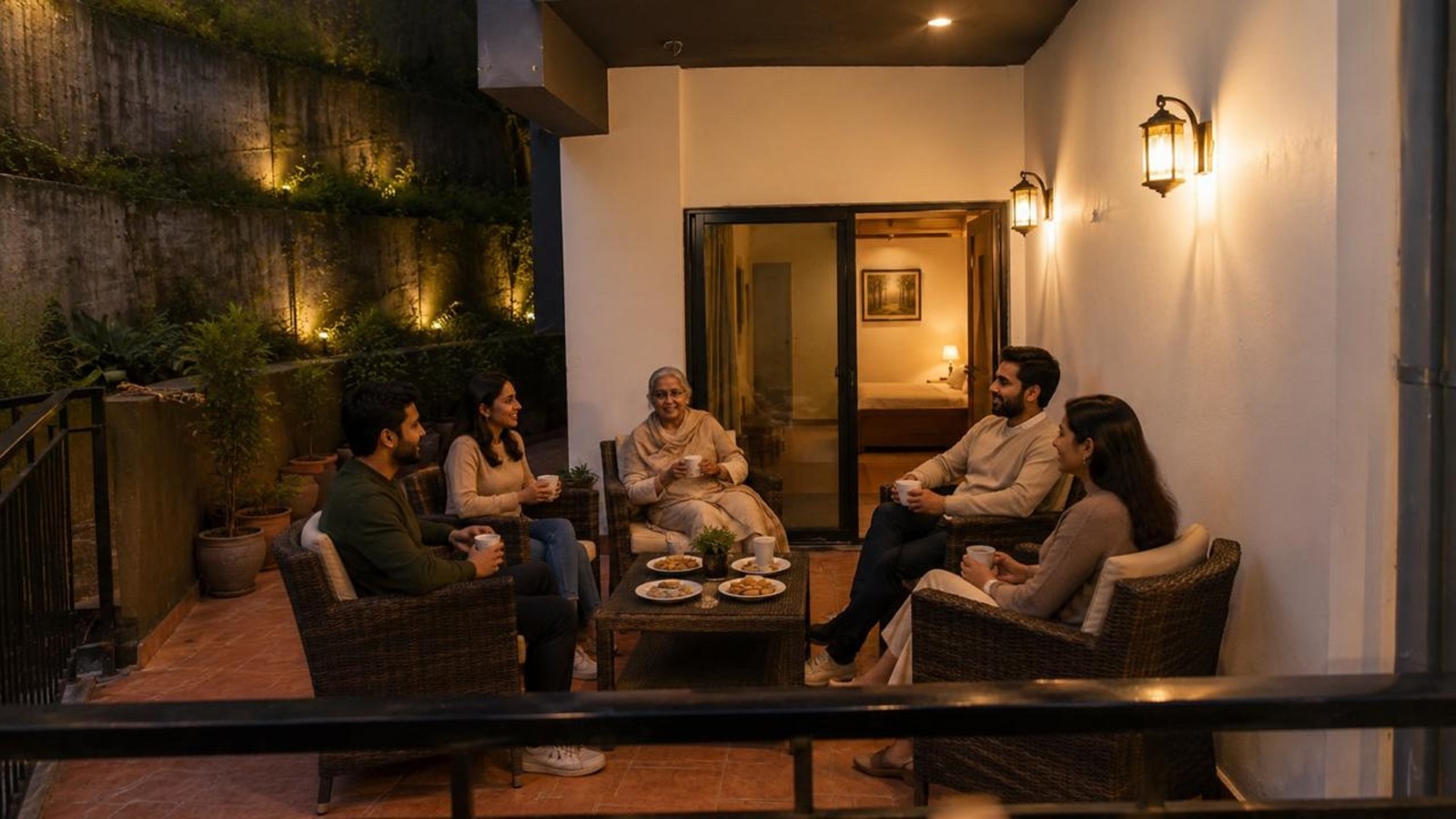 Deluxe room with private outdoor seating